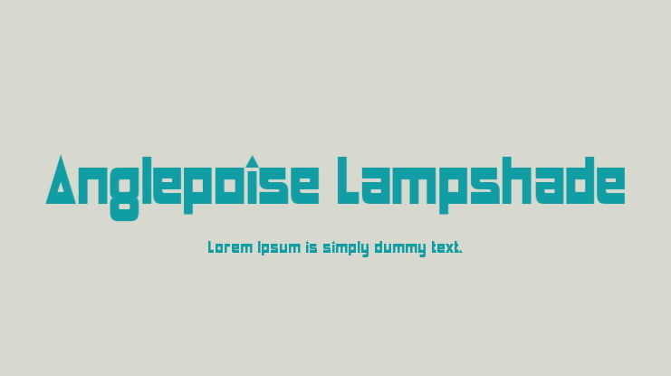 Anglepoise Lampshade Font