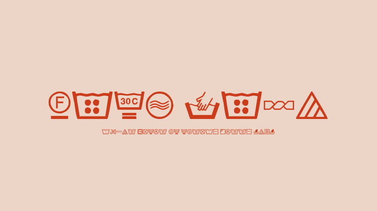wash care Font