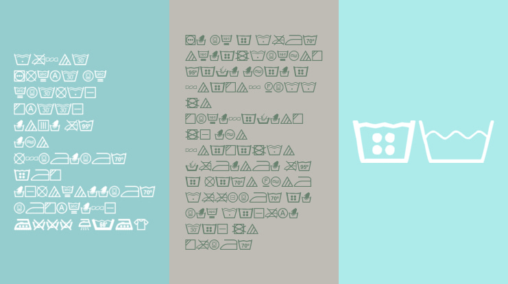wash care Font