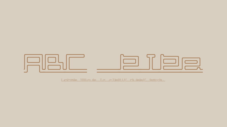 ABC, pipe Font Family