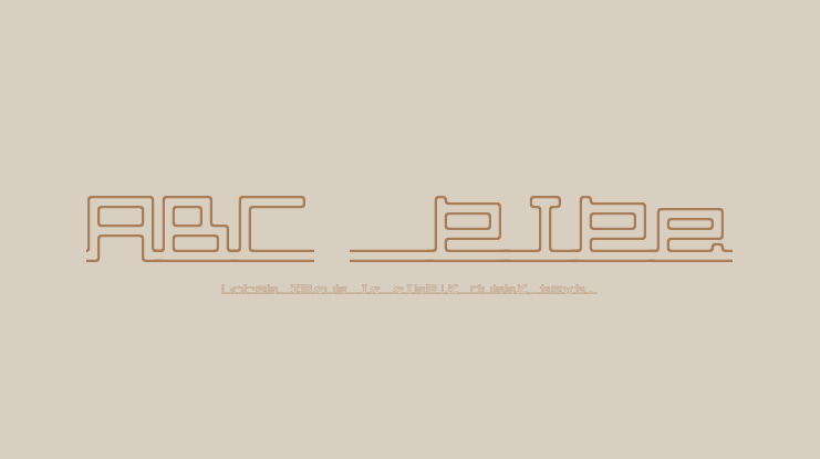 ABC, pipe Font Family