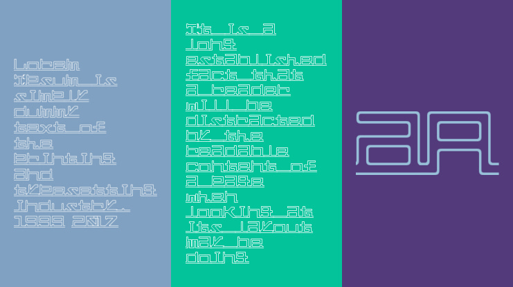 ABC, pipe Font Family