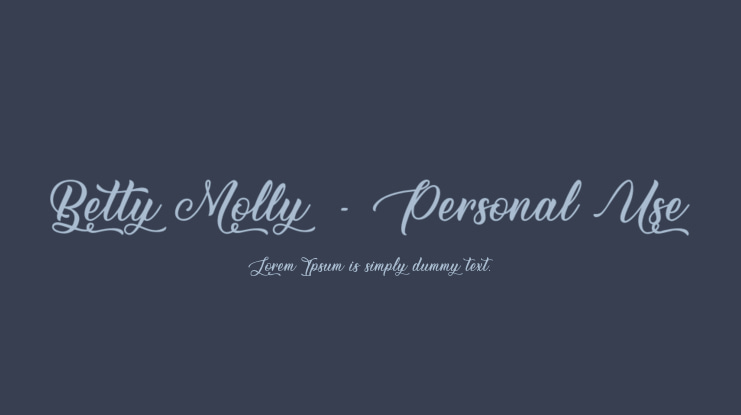Betty Molly - Personal Use Font