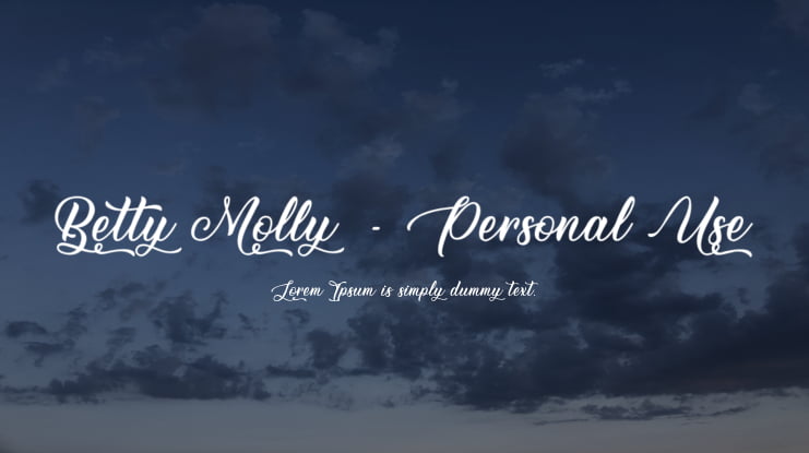 Betty Molly - Personal Use Font