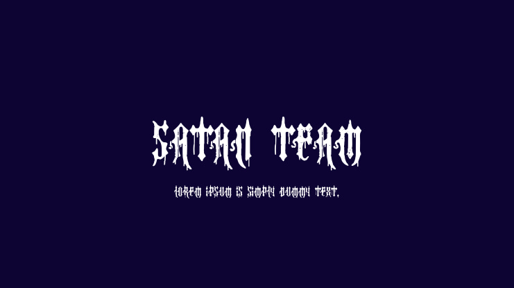 Satan Team Font