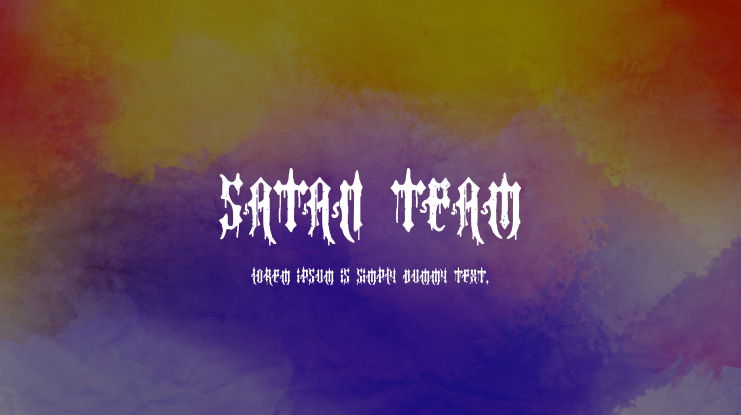 Satan Team Font