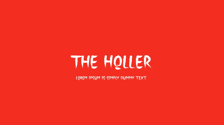 The Holler Font
