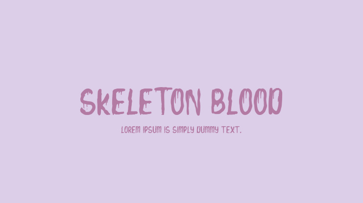 Skeleton Blood Font