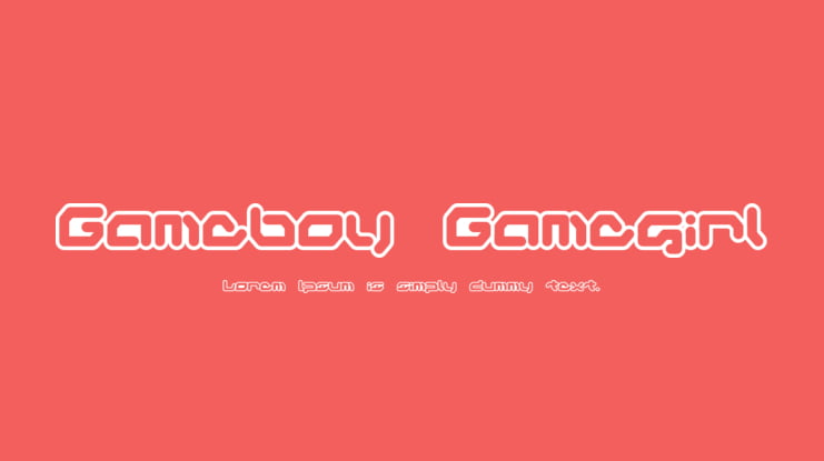 Gameboy Gamegirl Font