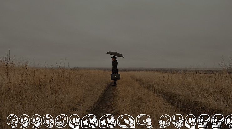 Woodcutter Skulls Font