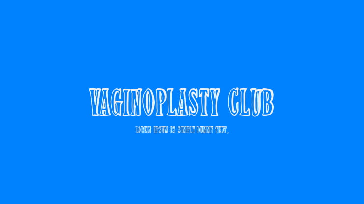 Vaginoplasty club Font
