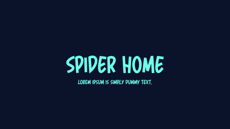 Spider Home Font
