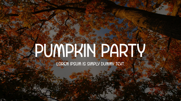 Pumpkin Party Font