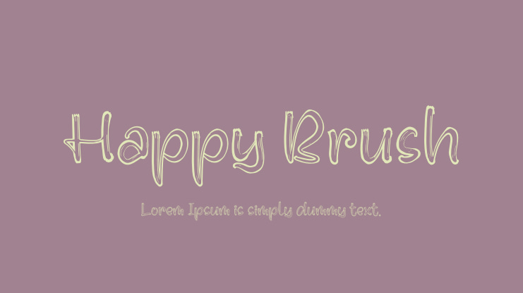 Happy Brush Font