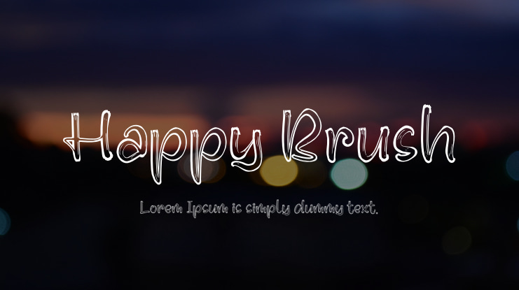 Happy Brush Font