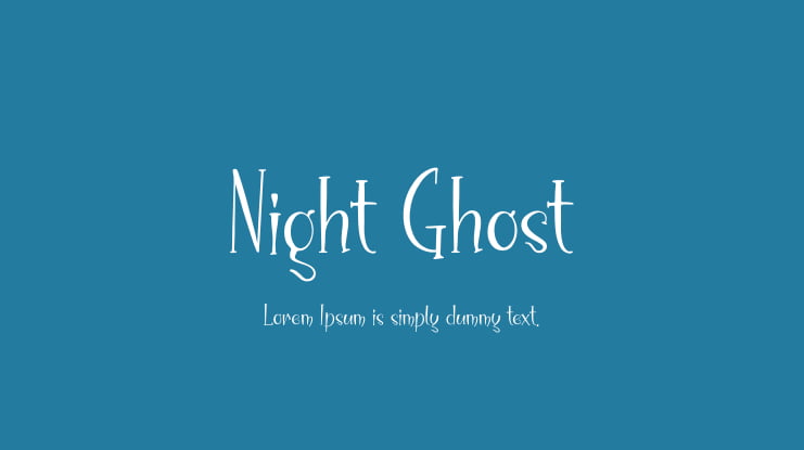 Night Ghost Font