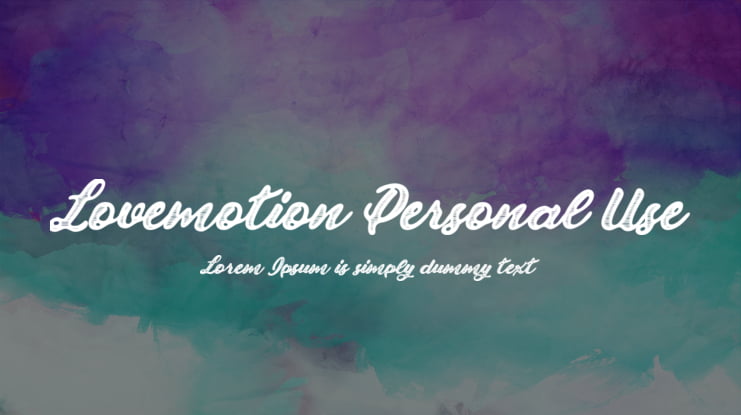 Lovemotion Personal Use Font