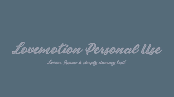 Lovemotion Personal Use Font