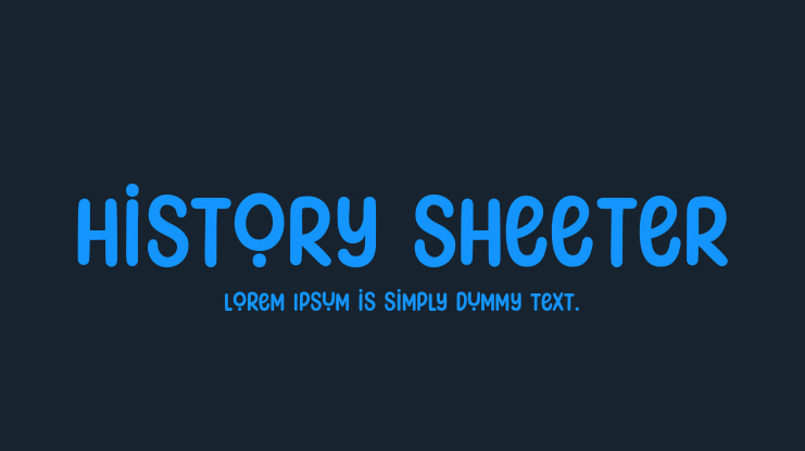 History Sheeter Font