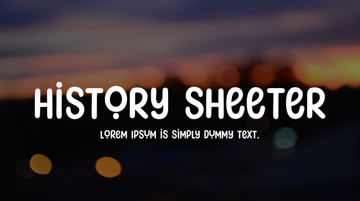 History Sheeter Font