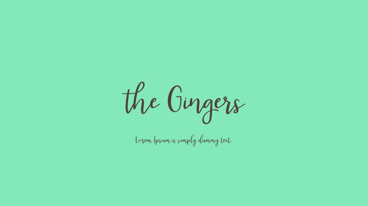 The Gingers Font