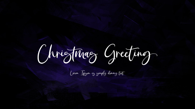 Christmas Greeting Font