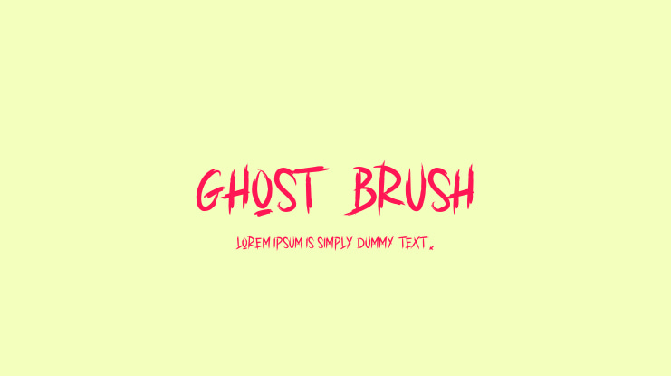 GHOST BRUSH Font