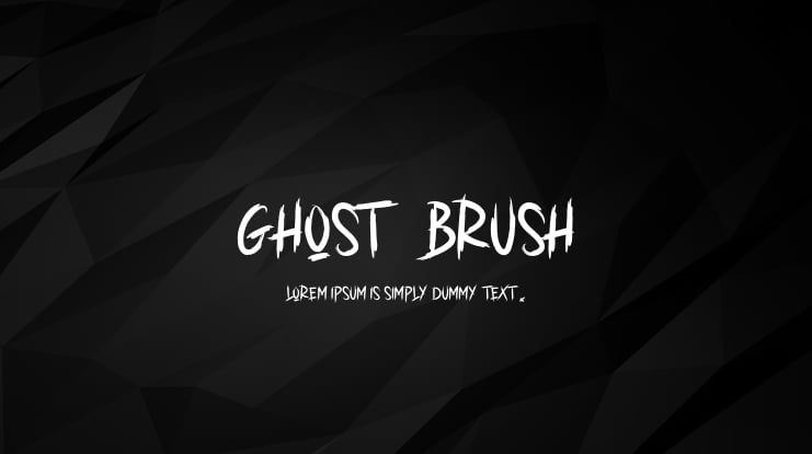 GHOST BRUSH Font