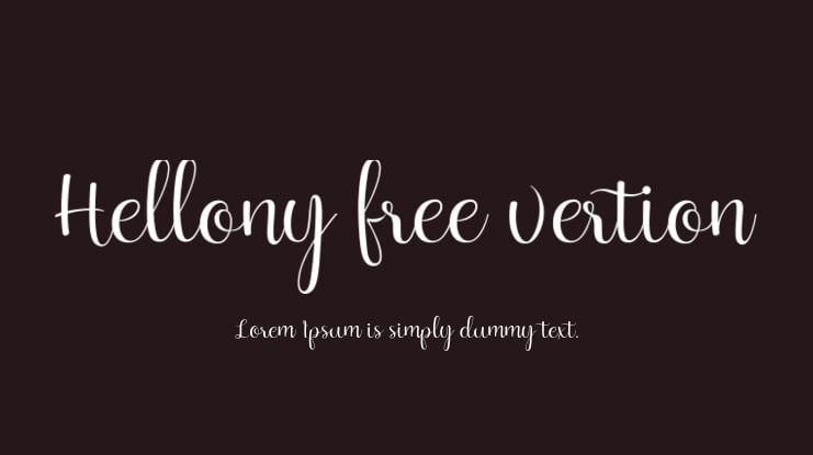 Hellony free vertion Font