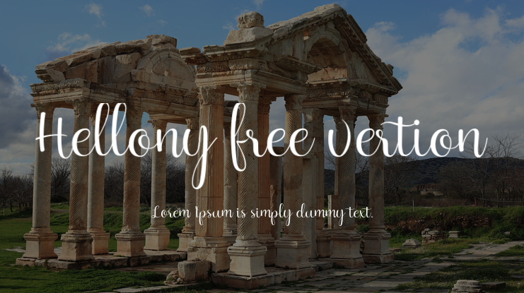 Hellony free vertion Font