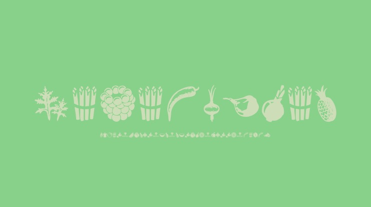 Vegetables Font