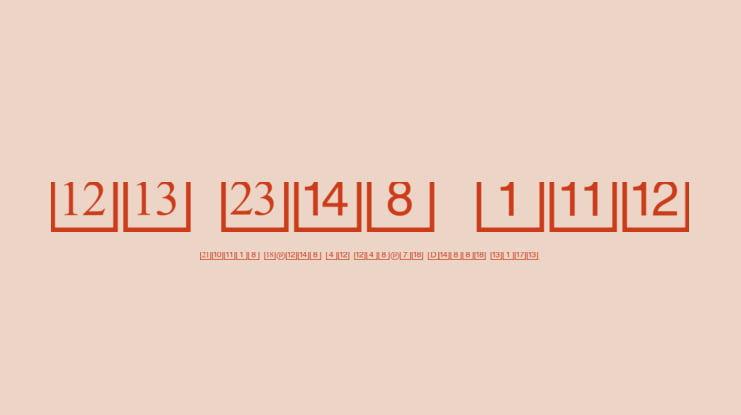 CD Numbers Font