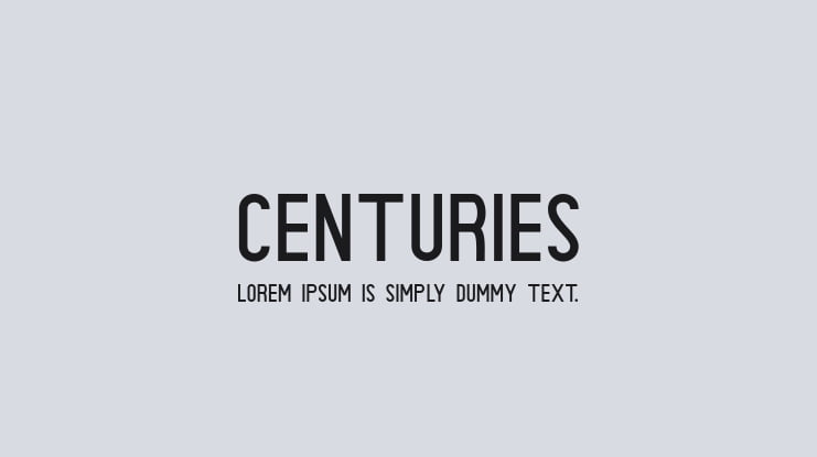 centuries Font