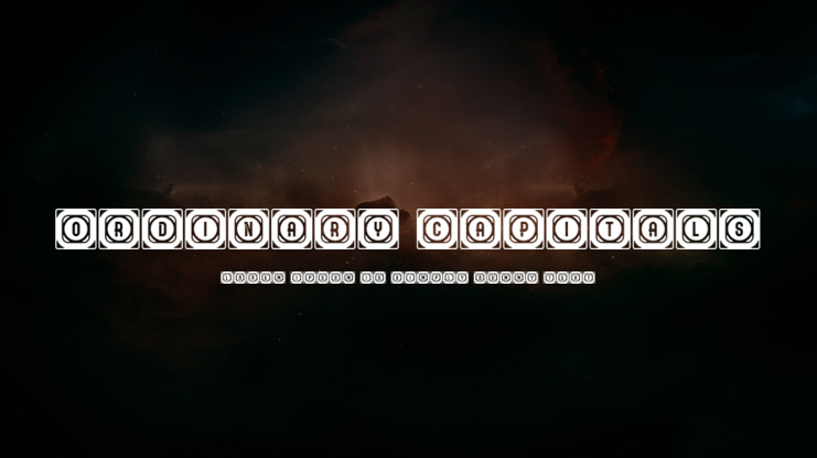 Ordinary Capitals Font Family