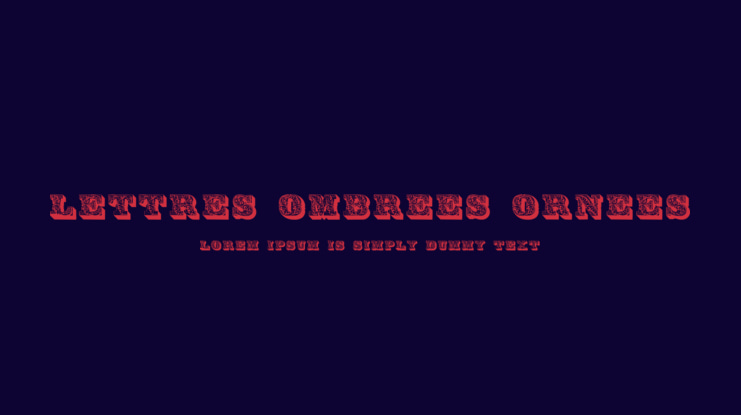 Lettres ombrees ornees Font