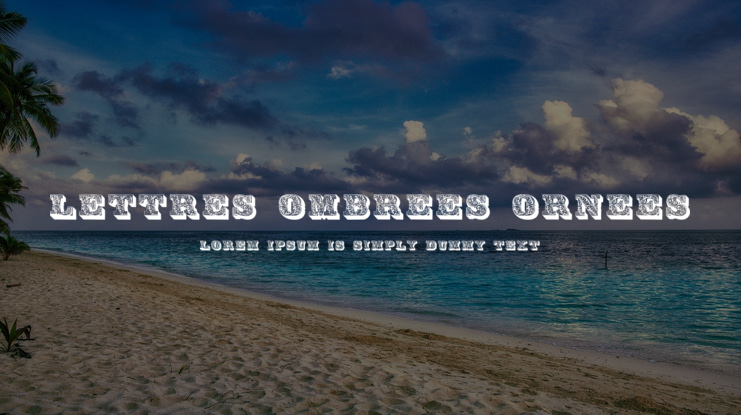 Lettres ombrees ornees Font