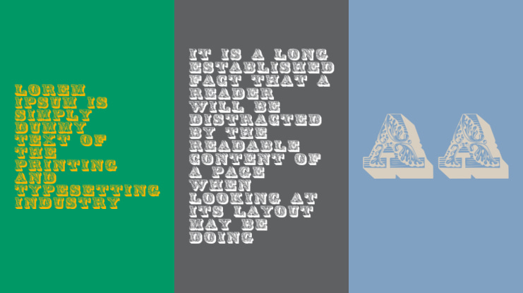 Lettres ombrees ornees Font