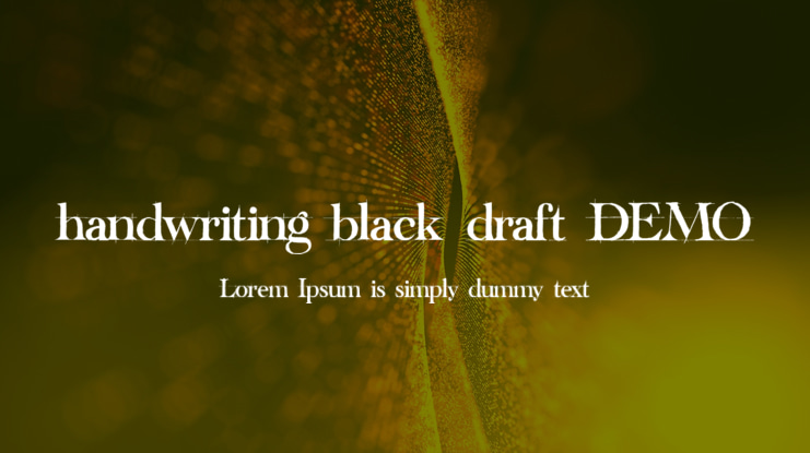 handwriting-black-draft_DEMO Font