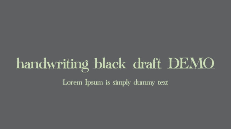 handwriting-black-draft_DEMO Font