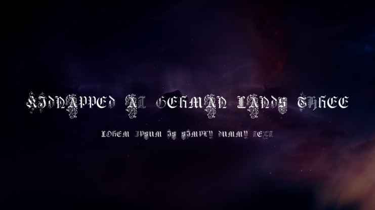 Kidnapped at German Lands Three Font