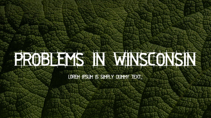 Problems in Winsconsin Font