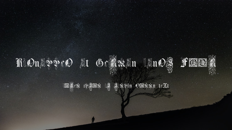 Kidnapped at German Lands Four Font