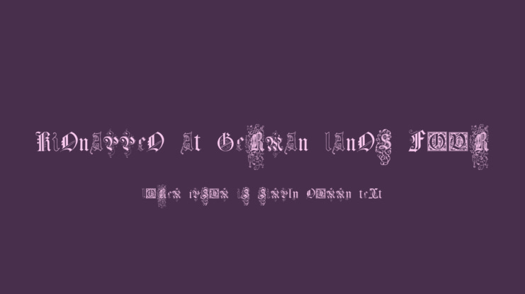 Kidnapped at German Lands Four Font