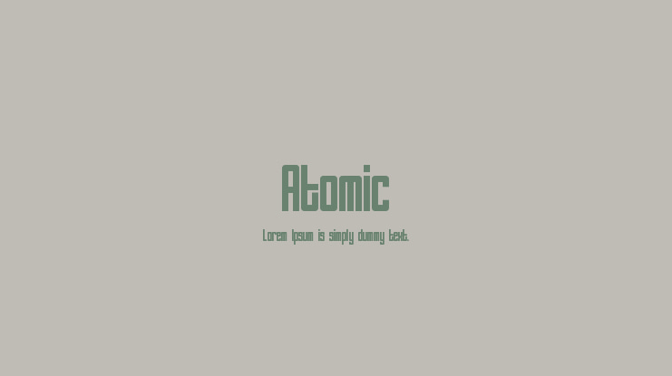 Atomic Font