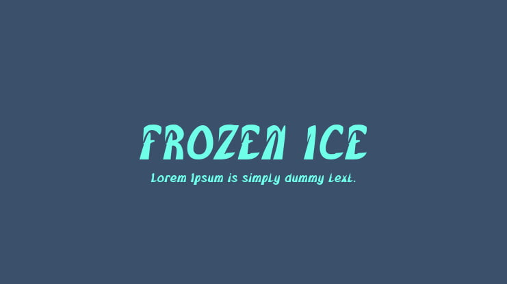 FROZEN ICE Font Family
