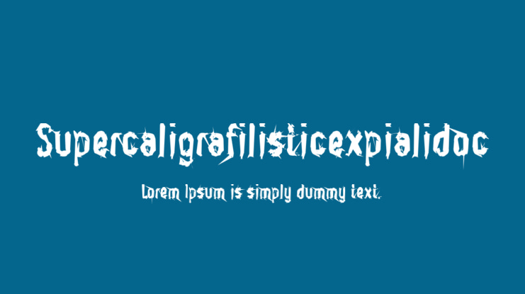 Supercaligrafilisticexpialidoc Font