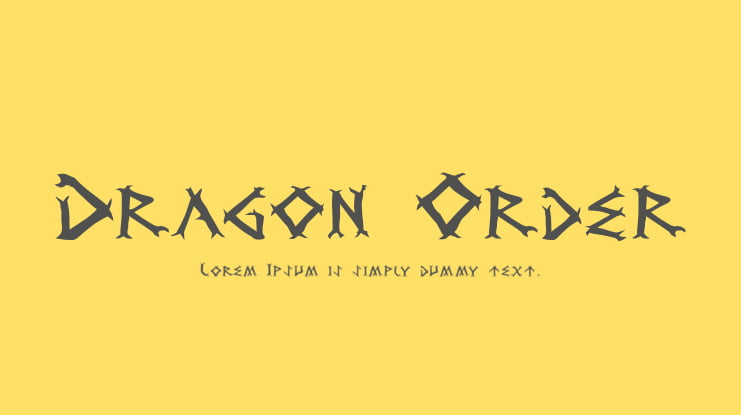 Dragon Order Font Family