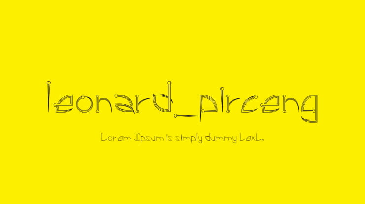leonard_pirceng Font
