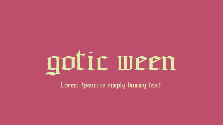 gotic ween Font
