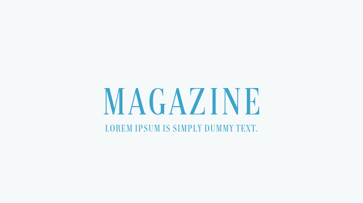 Magazine Font Family